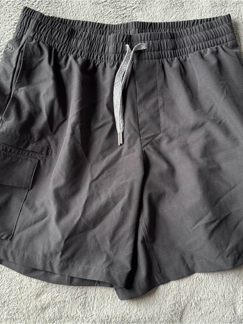 Kirkland Signature Black Athletic Drawstring Shorts